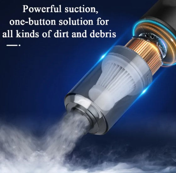 High-Power Cordless Mini Car Vacuum - Portable & Rechargeable